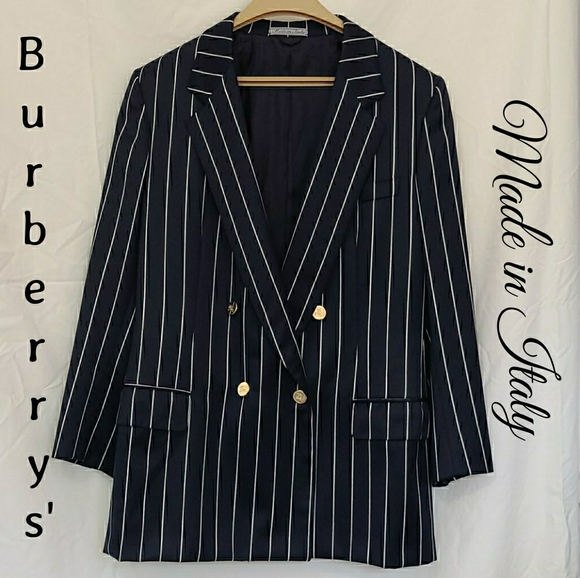 Burberry Other - Host Pick 🌟Burberrys' Navy Blue Pinstripe Blazer